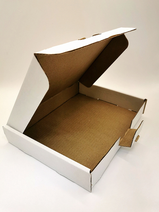 Коробка самосборная Белая  микрогофрокартон 155ммх125ммх25мм (1/20)