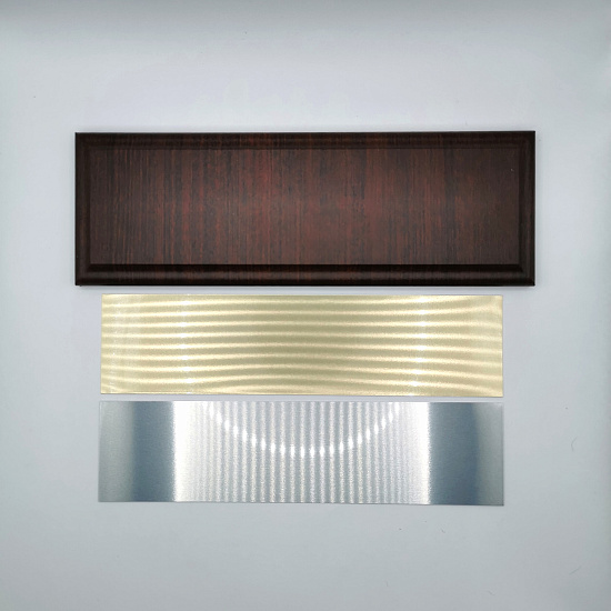 Табличка на дверь комплект (основа+алюминий 2 шт+скотч) 90х270мм (Вишня) (1)