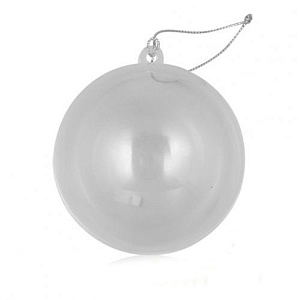 ---Шар елочный пластик прозрачный под вставку d86мм (1)