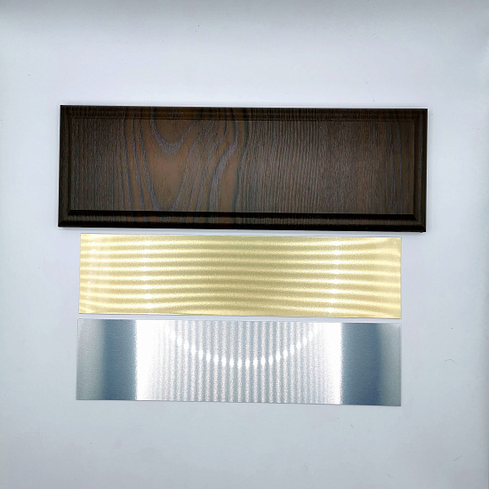 Табличка на дверь комплект (основа+алюминий 2 шт+скотч) 120х300мм (Венге) (1)