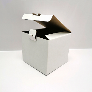 Коробка самосборная белая микрогофрокартон 110х110х120 (1/20)